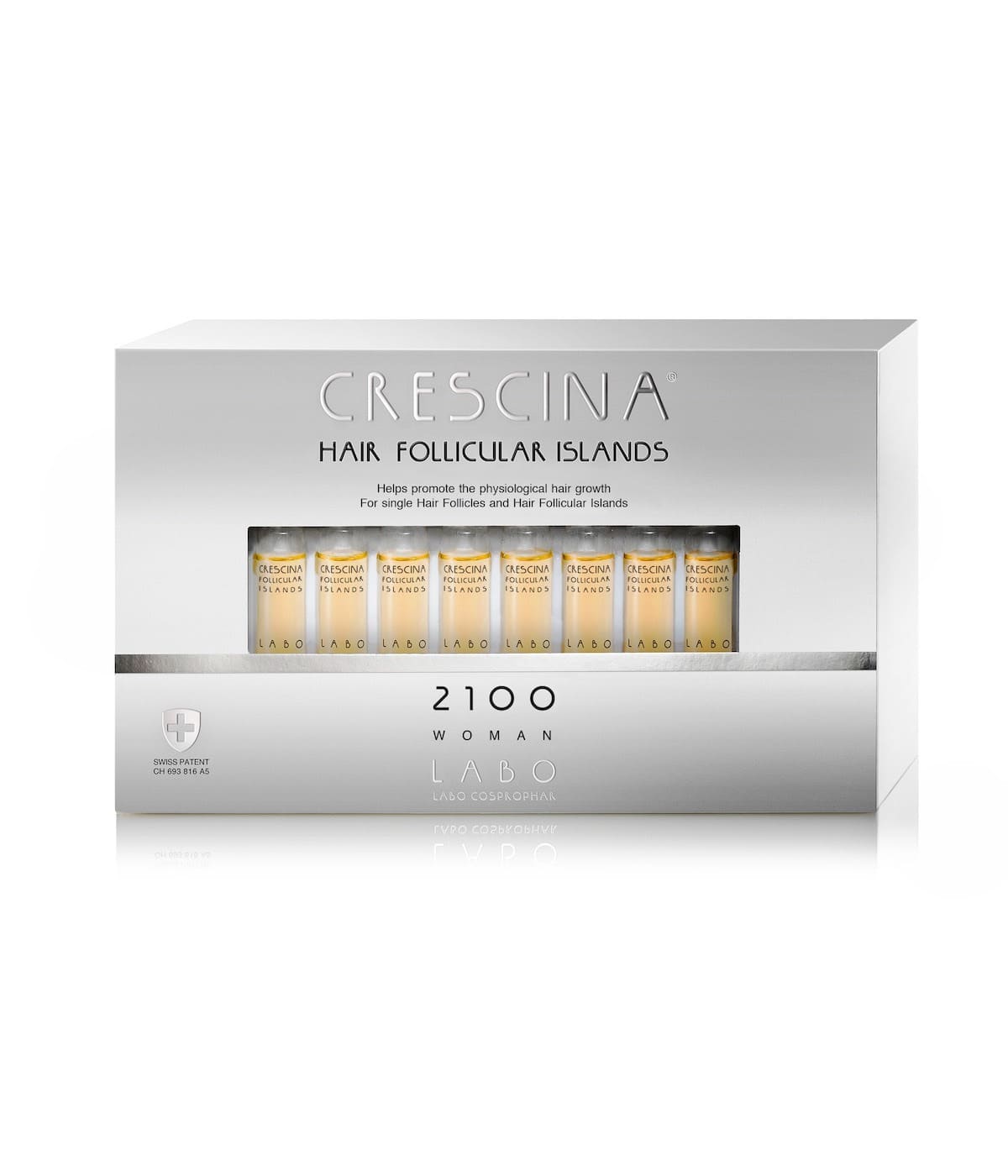 Ампулы КРЕСЦИНА HFI для стимуляции роста волос ДЛЯ ЖЕНЩИН Дозировка 2100 / Crescina Hair Follicular Islands Re-Growth 2100 / №40