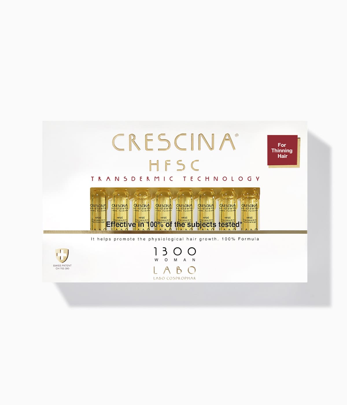 Ампулы КРЕСЦИНА для стимуляции роста волос ДЛЯ ЖЕНЩИН Дозировка 1300 / Crescina Re-Growth 1300 HFSC Transdermic /упаковка №20